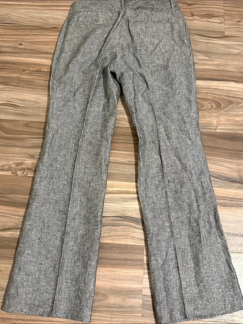 Banana Republic Pants Womens Sz. 8 The Martin Fit Pleated Trouser Gray Linen
